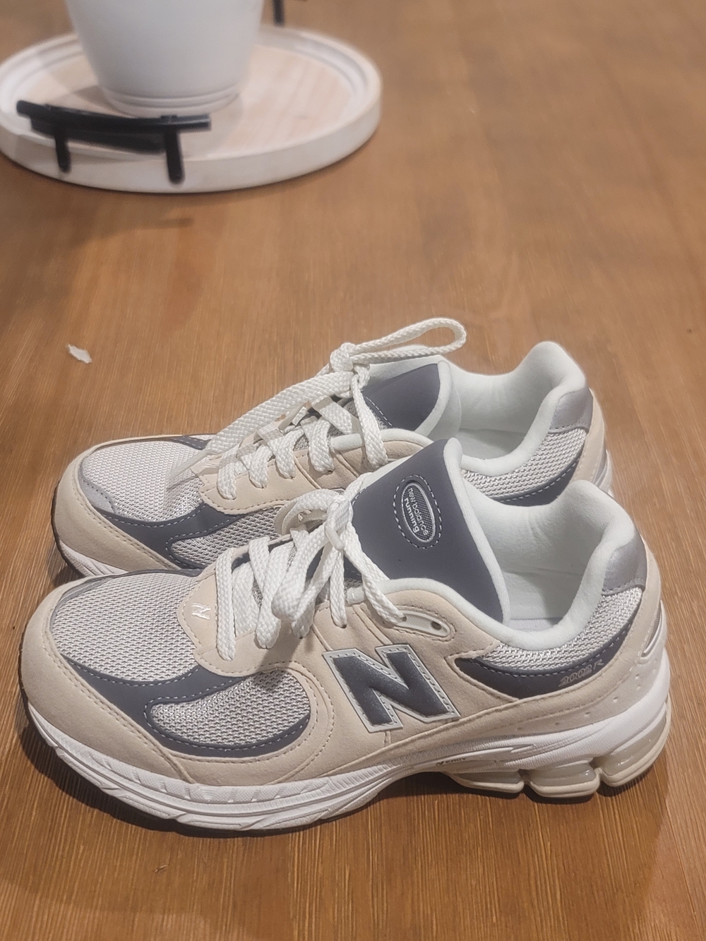 New Balance Cream and Gray Women's Sneakers